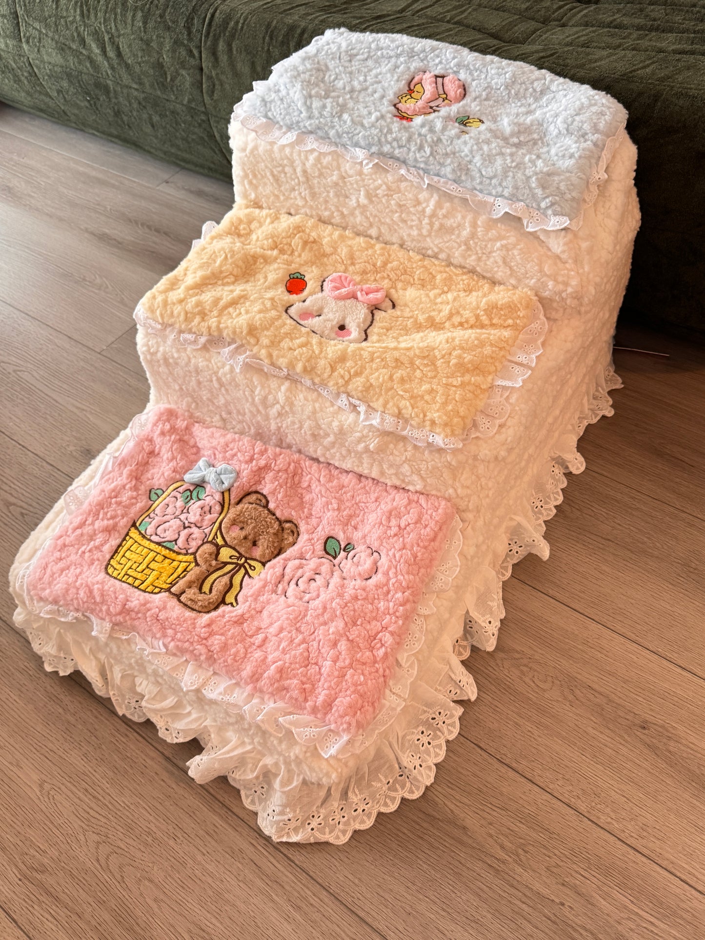 Lace-Style 3-Step Pet Stairs