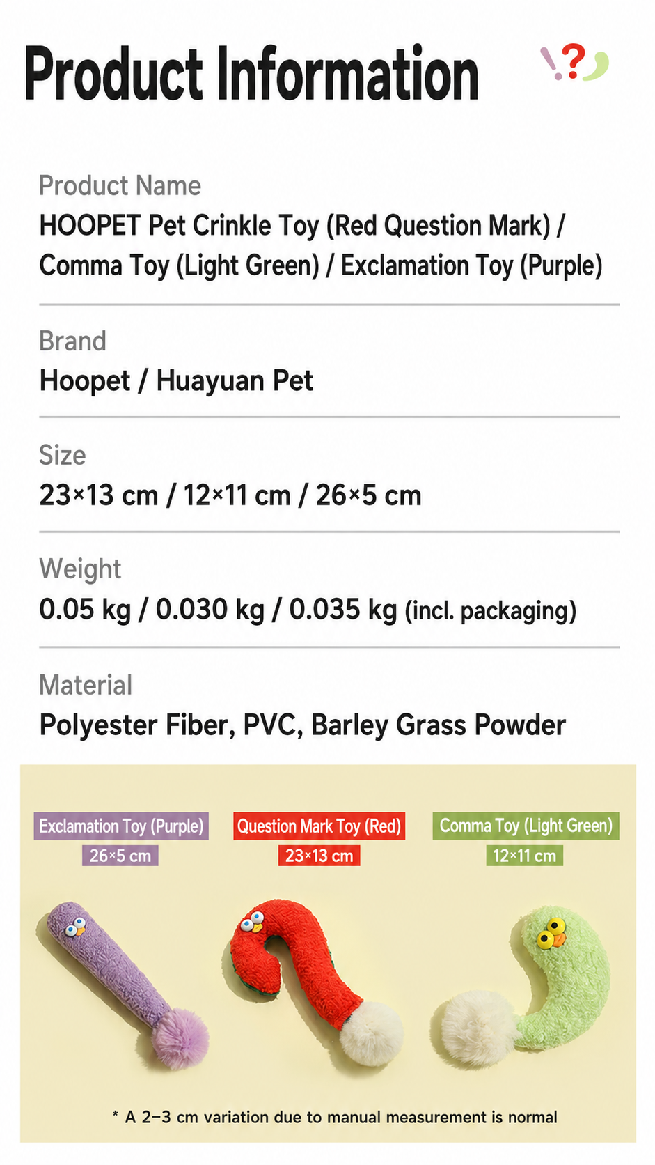 Cat Toy with Crinkle Paper & Catnip