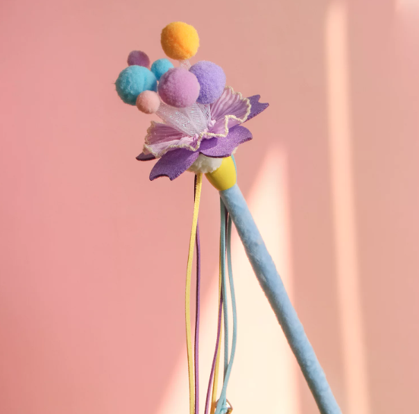 Rainbow Magic Flower Bouquet Cat Teaser Wand