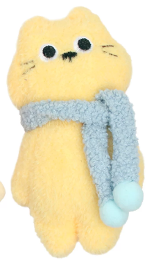 Catnip Plush Toy with Bell-Kicker Toy with Detachable Scarf (for Cats & Dogs)