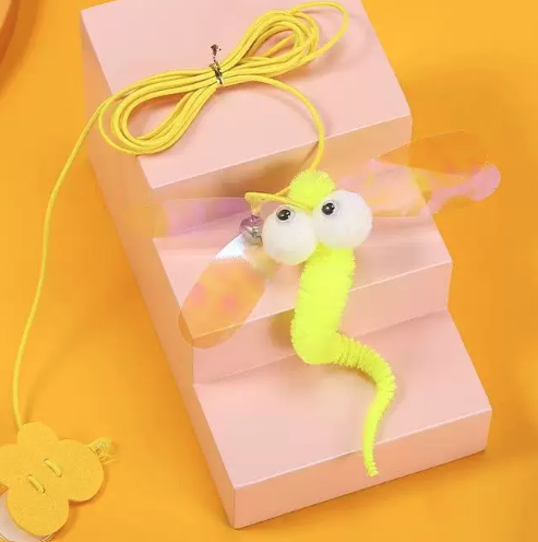 Hanging Door Cat Toy with Adjustable Elastic Cord – Self-Play Swing Teaser with Bell & Adhesive Hook