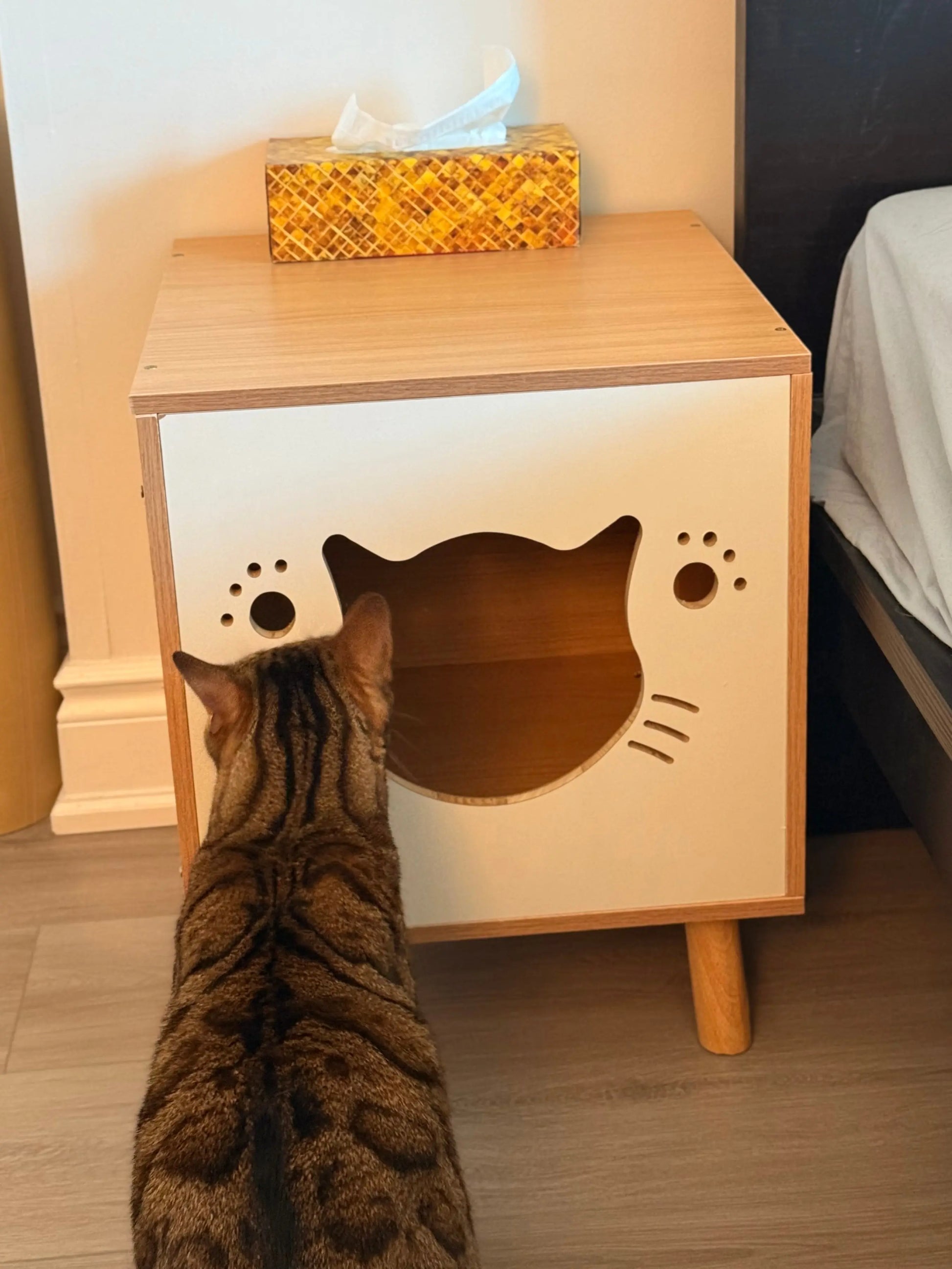 Night stand with Cute Cat Entrance Forpaws