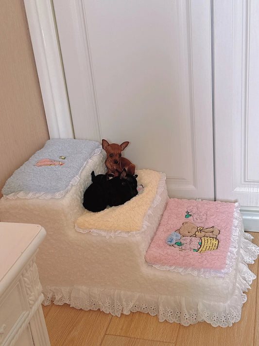 Lace-Style 3-Step Pet Stairs