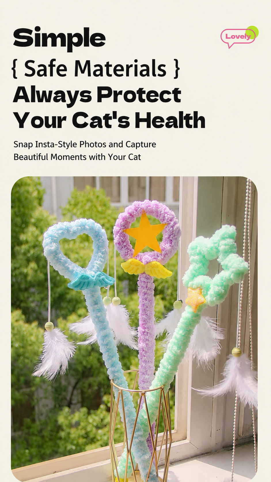 Magic Wand Cat Teaser – Plush Fairy Wand
