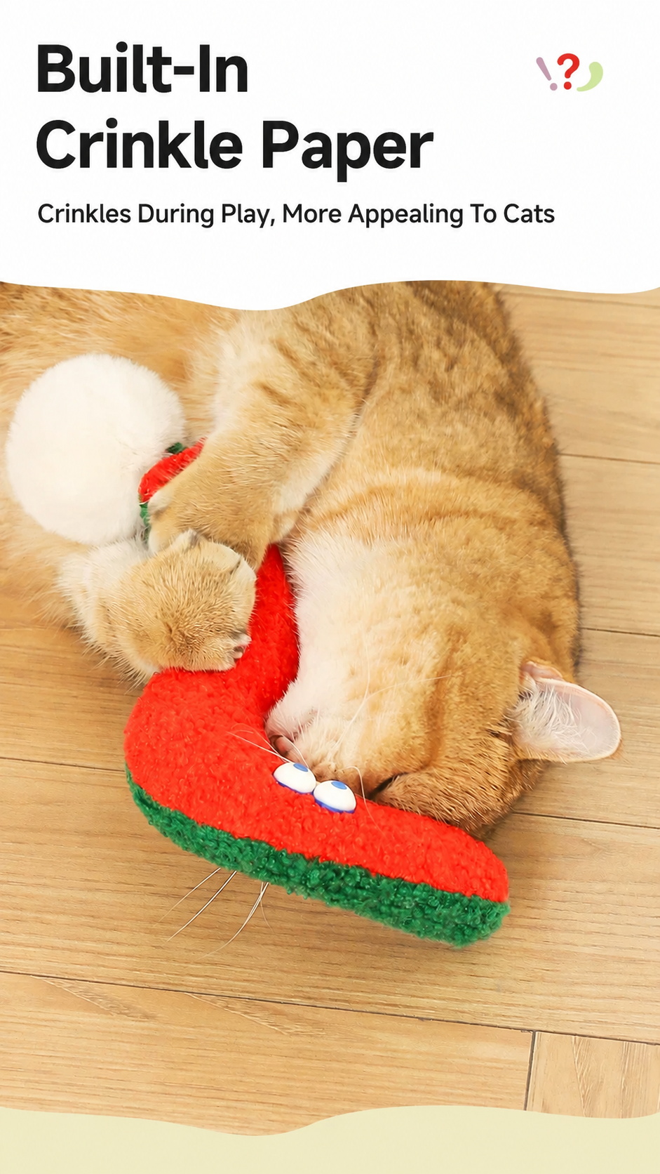 Cat Toy with Crinkle Paper & Catnip