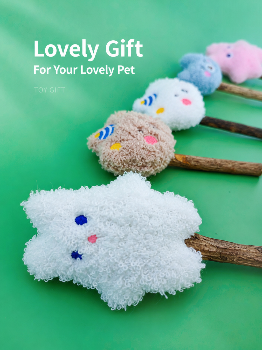 Silvervine Chew Stick Cat Toy with Plush Topper – Natural Dental Teaser (Bunny, Bear, Duck & More)