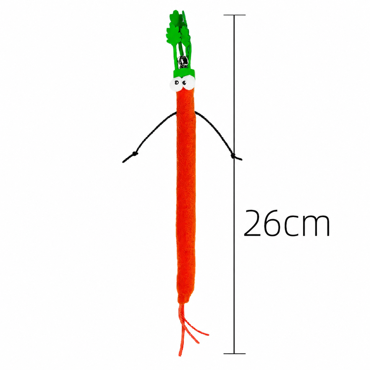 Felt Veggie Cat Toy with Bell – Carrot & Celery Chew Stick